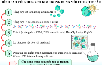 Giới thiệu sáng chế: Qui trình chế tạo vật liệu tổ hợp nano kim loại vàng hình sao với khung cơ kim trong dung môi eutectic sâu