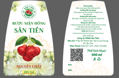 Nhãn dán rượu mận Sân Tiên được công bố trên Công báo sở hữu công nghiệp